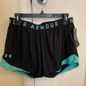 Blue/ black under armour shorts